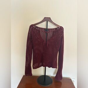 Abercrombie & Fitch Maroon Knit Top